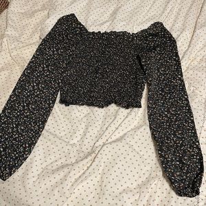 cropped long sleeve blouse!